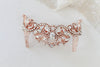 Rose gold crystal Bridal hair comb - CARLY - Treasures by Agnes