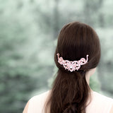 Rose gold crystal Bridal hair comb - CARLY - Treasures by Agnes