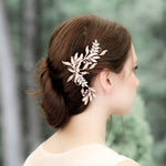 Rose gold crystal Bridal hair comb - CATHERINE - Treasures by Agnes