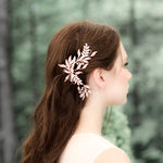 Rose gold crystal Bridal hair comb - CATHERINE - Treasures by Agnes
