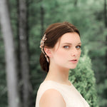 Rose gold crystal Bridal hair comb - CATHERINE - Treasures by Agnes