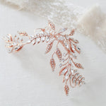 Rose gold crystal Bridal hair comb - CATHERINE - Treasures by Agnes