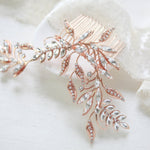 Rose gold crystal Bridal hair comb - CATHERINE - Treasures by Agnes