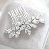 Rose gold crystal bridal hair comb - JILL - Treasures by Agnes