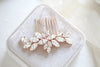 Rose gold crystal bridal hair comb - JILL - Treasures by Agnes