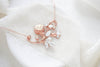 Rose gold crystal bridal necklace - REMI - Treasures by Agnes