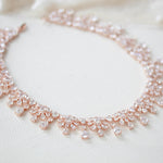 Rose gold crystal drop statement necklace - ADDISON - Treasures by Agnes