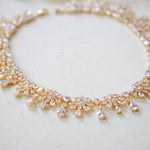 Rose gold crystal drop statement necklace - ADDISON - Treasures by Agnes