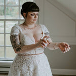 Rose gold crystal drop statement necklace - ADDISON - Treasures by Agnes