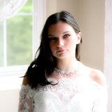 Rose gold crystal drop statement necklace - ADDISON - Treasures by Agnes