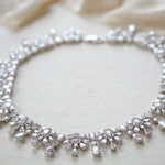 Rose gold crystal drop statement necklace - ADDISON - Treasures by Agnes