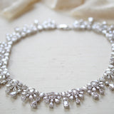 Rose gold crystal drop statement necklace - ADDISON - Treasures by Agnes