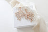 Rose gold crystal earrings for bride - ALESSANDRA - Treasures by Agnes