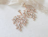 Rose gold crystal earrings for bride - ALESSANDRA - Treasures by Agnes