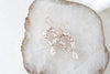 Rose gold crystal hoop bridal earrings - CASEY - Treasures by Agnes