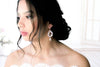 Rose gold crystal hoop bridal earrings - CASEY - Treasures by Agnes