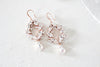 Rose gold crystal hoop bridal earrings - CASEY - Treasures by Agnes