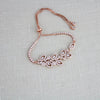 Rose gold cubic zirconia adjustable slide bracelet - MICHELLE - Treasures by Agnes