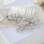 Rose gold cubic zirconia Bridal hair comb - LILY - Treasures by Agnes