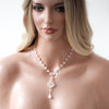 Rose gold cubic zirconia bridal necklace - EMMA - Treasures by Agnes