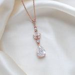 Rose gold Cubic Zirconia Bridal or Bridesmaid jewelry set - LAUREN - Treasures by Agnes