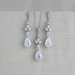 Rose gold Cubic Zirconia Bridal or Bridesmaid jewelry set - LAUREN - Treasures by Agnes