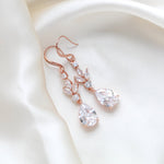 Rose gold Cubic Zirconia Bridal or Bridesmaid jewelry set - LAUREN - Treasures by Agnes
