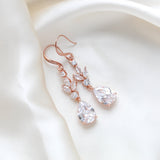 Rose gold Cubic Zirconia Bridal or Bridesmaid jewelry set - LAUREN - Treasures by Agnes