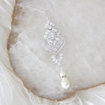 Rose gold Cubic Zirconia Bridal pendant necklace - EMMA - Treasures by Agnes