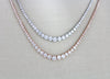Rose gold cubic zirconia bridal tennis necklace - SOPHIE - Treasures by Agnes