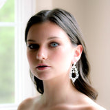 Rose gold Cubic Zirconia Hoop Bridal earrings - VALERIE - Treasures by Agnes