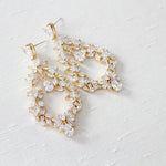 Rose gold Cubic Zirconia Hoop Bridal earrings - VALERIE - Treasures by Agnes