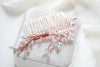 Rose gold Cubic Zirconia leaf vine Bridal hair comb - APRILLE - Treasures by Agnes