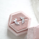 Rose gold cubic zirconia stud earrings - JORDYN - Treasures by Agnes