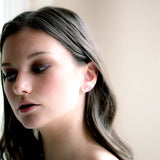 Rose gold cubic zirconia stud earrings - JORDYN - Treasures by Agnes