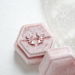 Rose gold cubic zirconia stud earrings - JORDYN - Treasures by Agnes