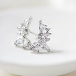 Rose gold cubic zirconia stud earrings - JORDYN - Treasures by Agnes