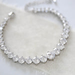 Rose gold cubic zirconia tennis bracelet - SOPHIE - Treasures by Agnes