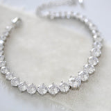 Rose gold cubic zirconia tennis bracelet - SOPHIE - Treasures by Agnes
