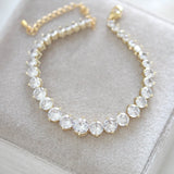 Rose gold cubic zirconia tennis bracelet - SOPHIE - Treasures by Agnes