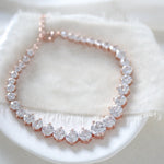 Rose gold cubic zirconia tennis bracelet - SOPHIE - Treasures by Agnes