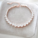 Rose gold cubic zirconia tennis bracelet - SOPHIE - Treasures by Agnes