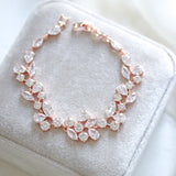 Rose gold CZ Bridal bracelet - JAMIE - Treasures by Agnes