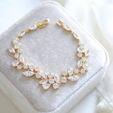 Rose gold CZ Bridal bracelet - JAMIE - Treasures by Agnes