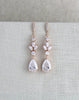 Rose gold CZ bridal earrings - LAUREN - Treasures by Agnes