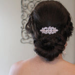 Rose gold CZ bridal hair comb - SCARLETT - Treasures by Agnes