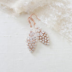 Rose gold CZ Drop Bridal earrings - SUMMER - Treasures by Agnes