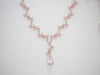 Rose gold dainty leaf Bridal necklace - RYLIE - Treasures by Agnes