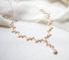 Rose gold dainty leaf Bridal necklace - RYLIE - Treasures by Agnes