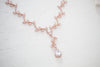 Rose gold dainty leaf Bridal necklace - RYLIE - Treasures by Agnes